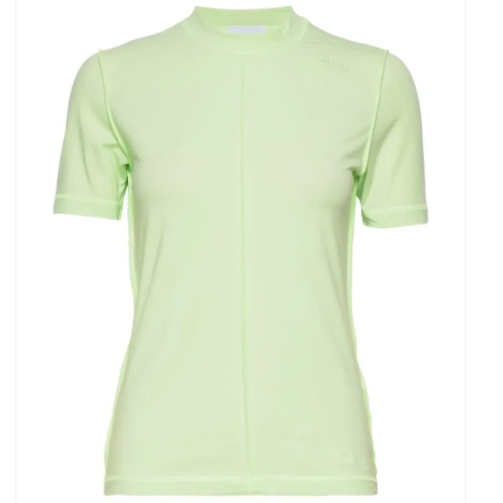 Ganni Light Stretch Jersey T Shirt Top Light Patina Green Sz L - Picture 1 of 7